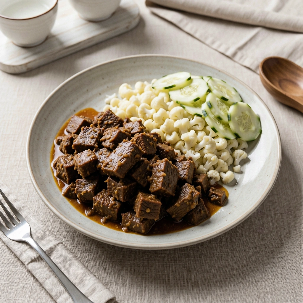 Lean Beef Rendang with Cauliflower Rice